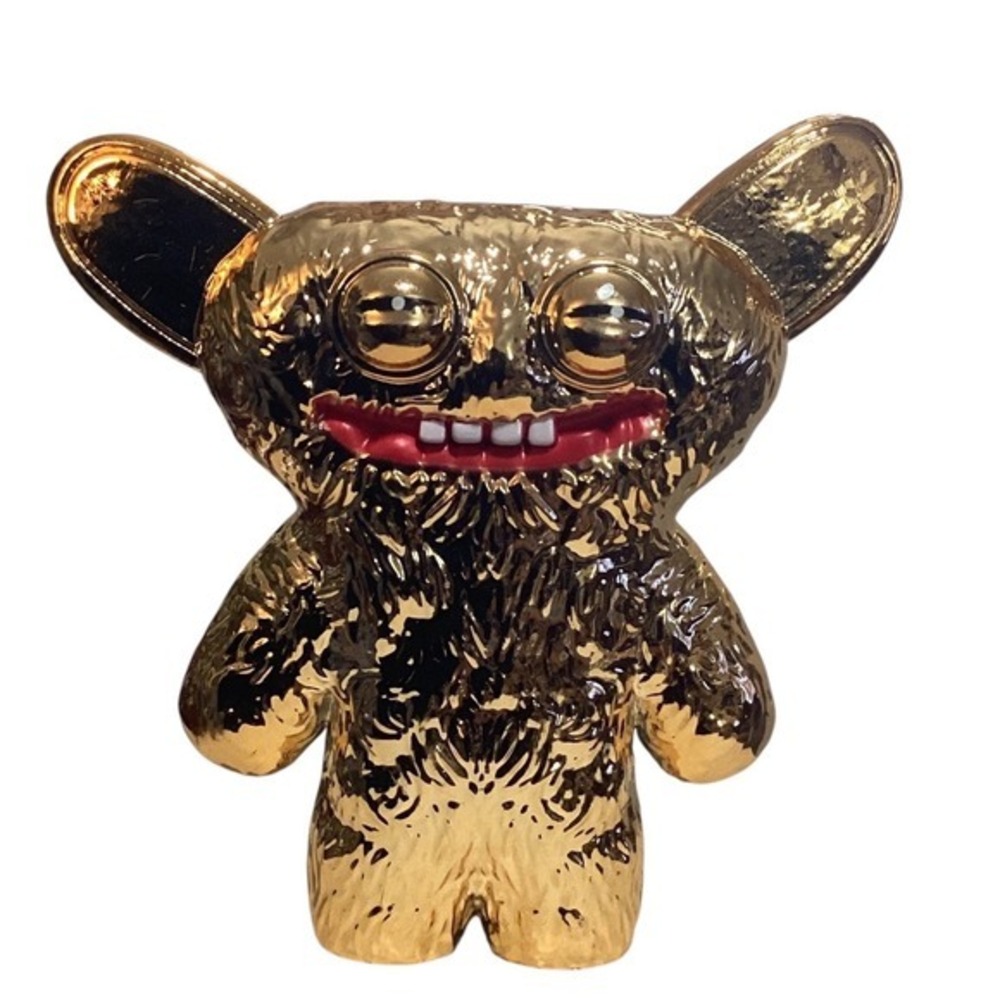 Fuggler Funny Ugly Monster 2.5" Metallic Gold Vinyl Figure Collectible Toy Rare